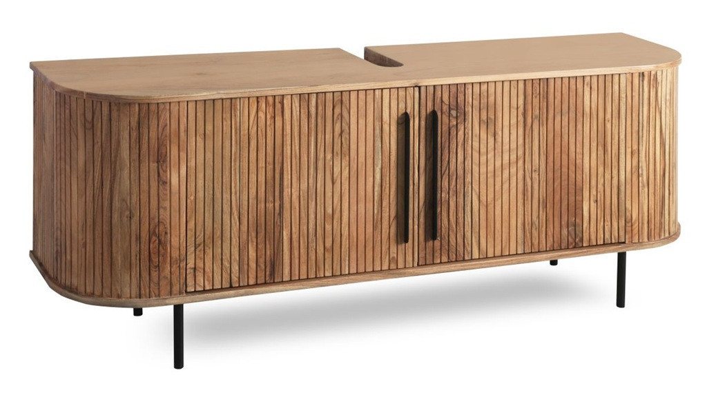 Main Möbel Waschbeckenunterschrank Waschbeckenunterschrank 145x65cm 'Atlantic' Akazie massiv von Main Möbel