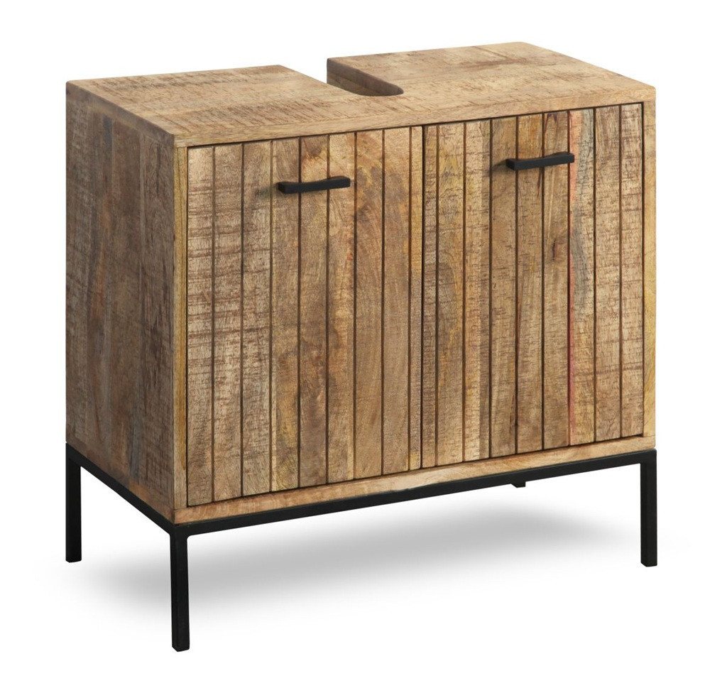 Main Möbel Waschbeckenunterschrank Waschbeckenunterschrank 60x60cm 'Life' Mango & Metall schwarz Main Möbel Waschbeckenunterschrank Waschbeckenunterschrank 60x60cm 'Life' Mango & Metall schwarz von Main Möbel