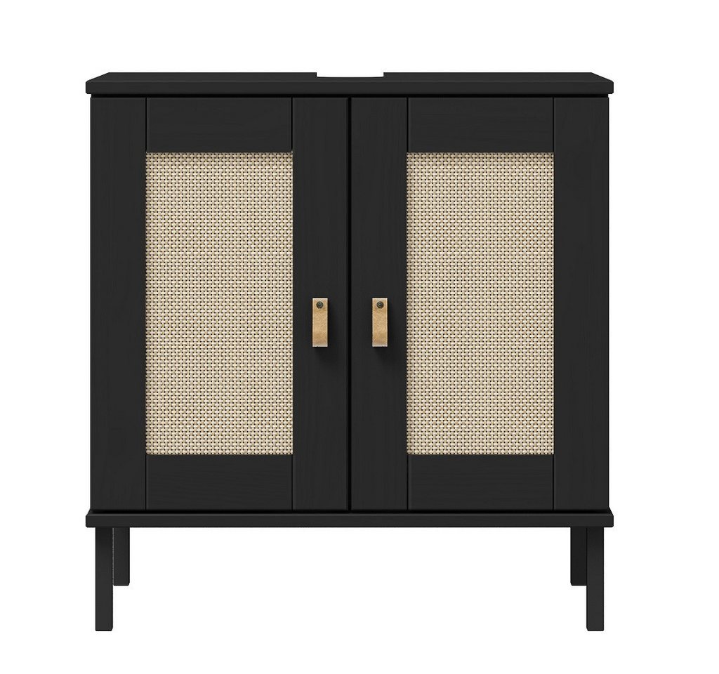 Main Möbel Waschbeckenunterschrank Waschbeckenunterschrank 62x65cm 'Seattle' Kiefer massiv schwarz Main Möbel Waschbeckenunterschrank Waschbeckenunterschrank 62x65cm 'Seattle' Kiefer massiv schwarz von Main Möbel