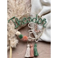Türschild Dino, Personalisiert, Türkranz, Kinderzimmer, Babygeschenk, Taufgeschenk, Geburt, Namensring, Wanddeko, Kinderzimmer Deko Türschild Dino, Personalisiert, Türkranz, Kinderzimmer, Babygeschenk, Taufgeschenk, Geburt, Namensring, Wanddeko, Kinderzimmer Deko von MainKindlein