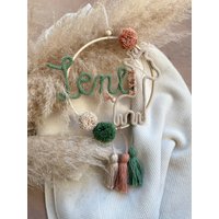 Türschild Giraffe, Personalisiert, Traumfänger, Kinderzimmer, Babygeschenke, Taufgeschenk, Geburt, Namensring, Baby, Newborn Türschild Giraffe, Personalisiert, Traumfänger, Kinderzimmer, Babygeschenke, Taufgeschenk, Geburt, Namensring, Baby, Newborn von MainKindlein