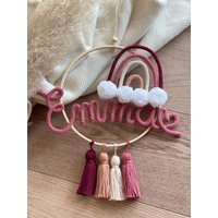 Türschild Regenbogen, Personalisiert, Traumfänger, Kinderzimmer, Babygeschenke, Taufgeschenk, Geburt, Namensring, Baby, Newborn Türschild Regenbogen, Personalisiert, Traumfänger, Kinderzimmer, Babygeschenke, Taufgeschenk, Geburt, Namensring, Baby, Newborn von MainKindlein
