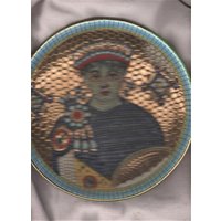 Vintage-Paar Deruta-Teller - Kaiser Justinian Und Kaiserin Theodora von MaineIslanderShop