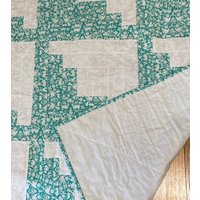 Log Cabin Lap/Baby/Table Quilt Aus 100% Baumwolle Und Mit Baumwollflanell Gefüttert Macht Diese Decke Leicht Gemütlich von MainelyRhonda