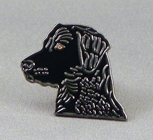 Metal Enamel Pin Badge Brooch Dog Labrador Retriever Head Black by Mainly Metal von Mainly Metal