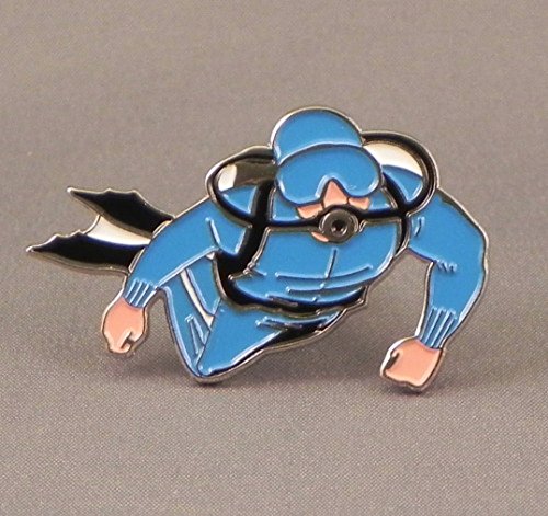 Metal Enamel Pin Badge Brooch Sea Scuba Diver by Mainly Metal von Mainly Metal