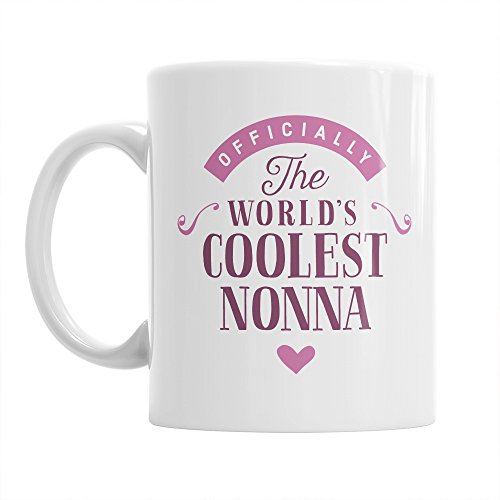 Kaffeebecher Nonna Geschenk für Geburtstag Best Nonna 295 ml, Weiß von Mainly Mugs