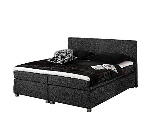 Maintal Boxspringbett Howard, 140 x 200 cm, Strukturstoff, 7-Zonen-Kaltschaum Matratze H3, anthrazit von Maintal Betten