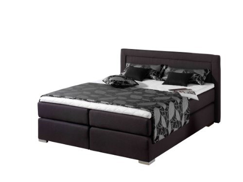 Maintal Boxspringbett Mambo, 180 x 200 cm, Strukturstoff, Tonnentaschenfederkern Matratze H3, anthrazit von Maintal Betten