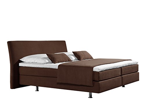 Maintal Boxspringbett Club, 100 x 200 cm, Strukturstoff, Bonellfederkern Matratze h2, choco von Maintal Betten