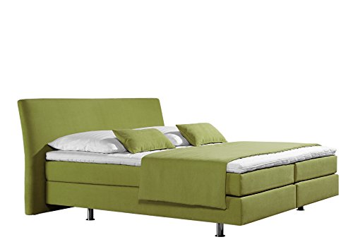 Maintal Boxspringbett Club, 140 x 200 cm, Strukturstoff, Bonellfederkern Matratze h2, lemon von Maintal Betten