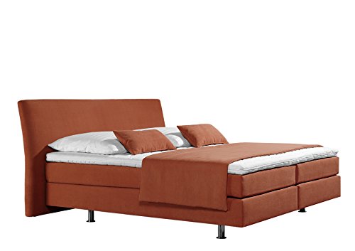 Maintal Boxspringbett Club, 160 x 200 cm, Strukturstoff, Bonellfederkern Matratze h2, terra von Maintal Betten