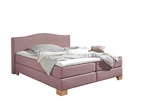 Maintal Boxspringbett Franklin, 180 x 200 cm, Stoff, Bonellfederkern Matratze h2, Flieder von Maintal Betten