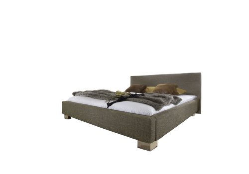 Maintal Polsterbett Lynes, 140 x 200 cm, Strukturstoff, Bettgestell ohne Matratze, taupe von Maintal Betten