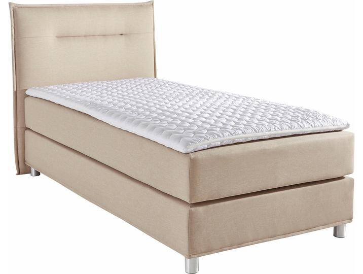 Boxspringbett MAINTAL, beige, Liegefläche B/L: 100cm x 200cm, H3, Tonnentaschen-Federkernmatratze, Bezug: Strukturstoff aus 100% Polyester;Bezug der Spiegelfläche Matratzendrell aus 100% Polyester;Bezug des Toppers: 100% Polyester, Komplettbetten, Boxspringbett, inkl. Topper Boxspringbett MAINTAL, beige, Liegefläche B/L: 100cm x 200cm, H3, Tonnentaschen-Federkernmatratze, Bezug: Strukturstoff aus 100% Polyester;Bezug der Spiegelfläche Matratzendrell aus 100% Polyester;Bezug des Toppers: 100% Polyester, Komplettbetten, Boxspringbett, inkl. Topper von Maintal