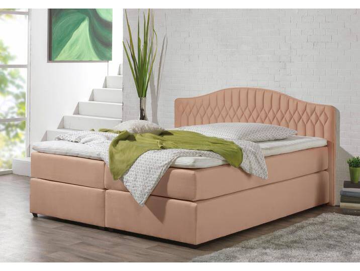 Boxspringbett MAINTAL, braun (cappuccino), Liegefläche B/L: 180cm x 200cm, H3, 5-Zonen-Tonnentaschen-Federkernmatratze, Seitliche Einfassung Unterbox und Obermatratze: Mikrovelours (100% Polyester);Spiegelfläche der Unterbox und Obermatratze: 100% Polyester, Komplettbetten, in diversen Ausführungen von Maintal