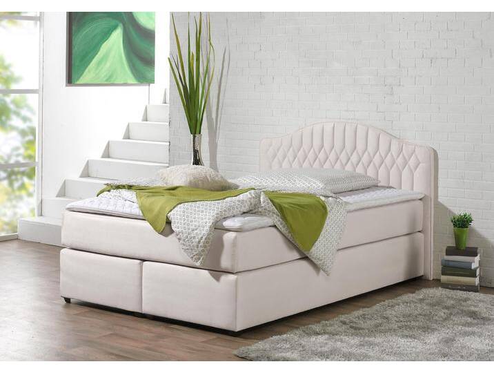 Boxspringbett MAINTAL, grau (silbergrau), Liegefläche B/L: 140cm x 200cm, H2, 7-Zonen-Kaltschaummatratze, Seitliche Einfassung Unterbox und Obermatratze: Mikrovelours (100% Polyester), Spiegelfläche der Unterbox und Obermatratze: 100% Polyester, Komplettbetten, in diversen Ausführungen von Maintal