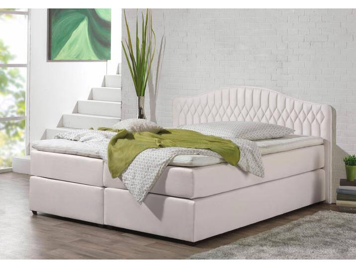 Boxspringbett MAINTAL, grau (silbergrau), Liegefläche B/L: 180cm x 200cm, H3, Bonnell-Federkernmatratze, Seitliche Einfassung Unterbox und Obermatratze: Mikrovelours (100% Polyester), Spiegelfläche der Unterbox und Obermatratze: 100% Polyester, Komplettbetten, in diversen Ausführungen von Maintal
