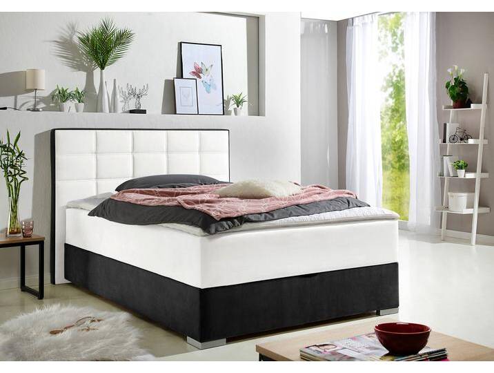 Boxspringbett MAINTAL, weiß, L:210cm, Bezug Microfaser aus 100% Polyester, Komplettbetten, Boxspringbett, mit Bettkasten und Topper von Maintal