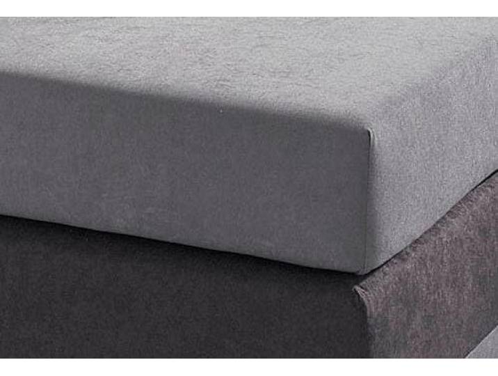 Boxspringbett MAINTAL Lago , grau (steinfarben, dunkelgrau), B:207cm L:210cm, Bezug Kopteil und seitliche Unterbox wahlweise Microvelours aus 100% Polyester oder Kunstleder, DIe Obermatratze ist bei beiden Bezugsqualitäten mit Microfaser (100% Polyester) bezogen, Unterseite 100% Baumwolle, Das Kopfteil ist bei Microvelours an den Ecken abgerundet, bei Kunstleder gerade, Bezug der Oberseite aus strapazierfähigem Baumwollstoff, 100% Baumwolle, Komplettbetten, Boxspringbett, in 3 verschiedenen Matratzenarten, H2 oder H3 von Maintal