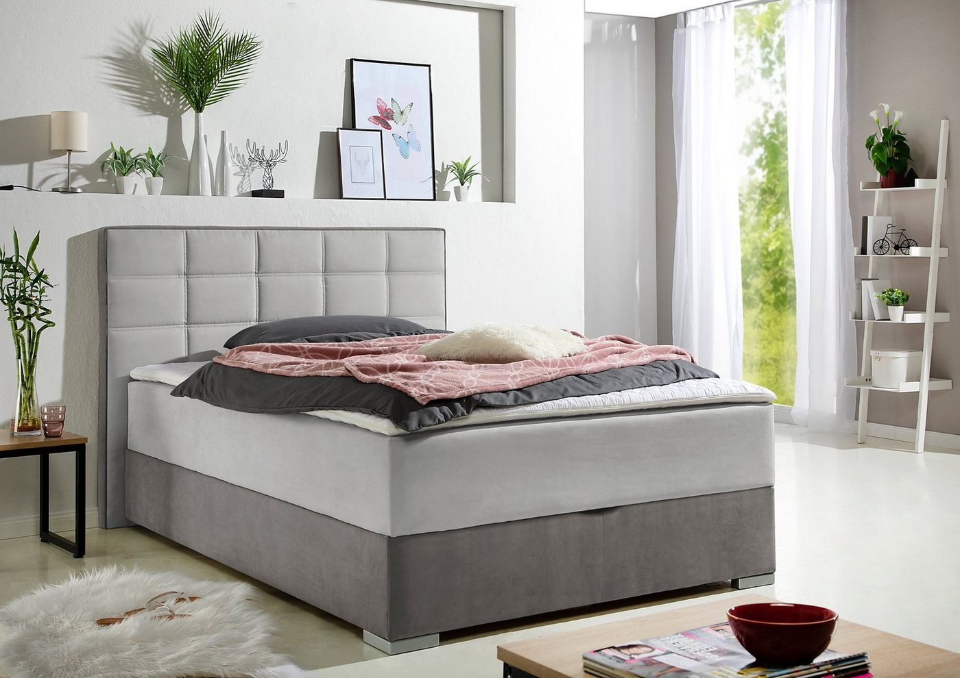 Maintal Boxspringbett, mit Bettkasten und Topper von Maintal