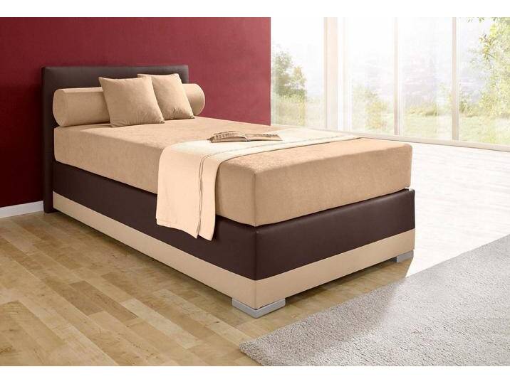 Maintal Boxspringbett Lago, in 3 verschiedenen Matratzenarten, H2 oder H3, braun, 7-Zonen-Tonnentaschen-Federkernmatratze , H3 (100 kg) von Maintal