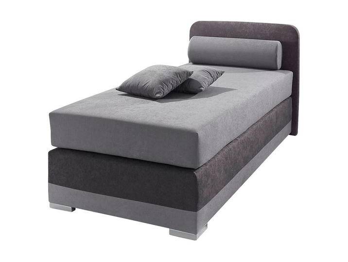 Maintal Boxspringbett Lago, in 3 verschiedenen Matratzenarten, H2 oder H3, grau, 7-Zonen-Kaltschaummatratze , H2 (80 kg), steinfb.-dunkelgrau von Maintal