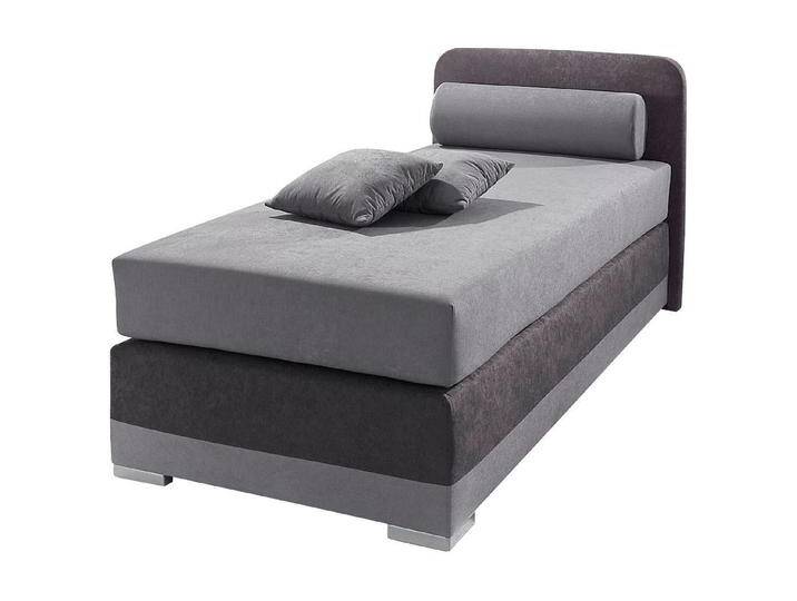 Maintal Boxspringbett Lago, in 3 verschiedenen Matratzenarten, H2 oder H3, grau, Bonnell-Federkernmatratze , H3 (100 kg), steinfb.-dunkelgrau von Maintal