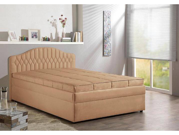 Maintal Polsterbett, beige, Federkern-Festpolsterung-mit Fleckschutz, Federkernmatratze, karamell von Maintal