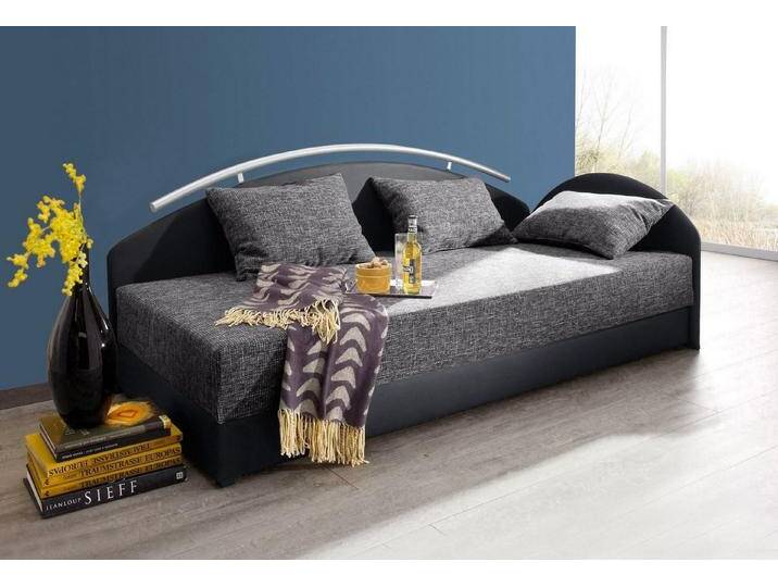 Maintal Polsterliege, grau schwarz, Federkern-Festpolster, schwarz/grau Maintal Polsterliege, grau schwarz, Federkern-Festpolster, schwarz/grau von Maintal