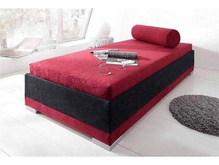 Maintal Polsterliege, rot schwarz, Federkernmatratze, schwarz/bordeauxrot von Maintal