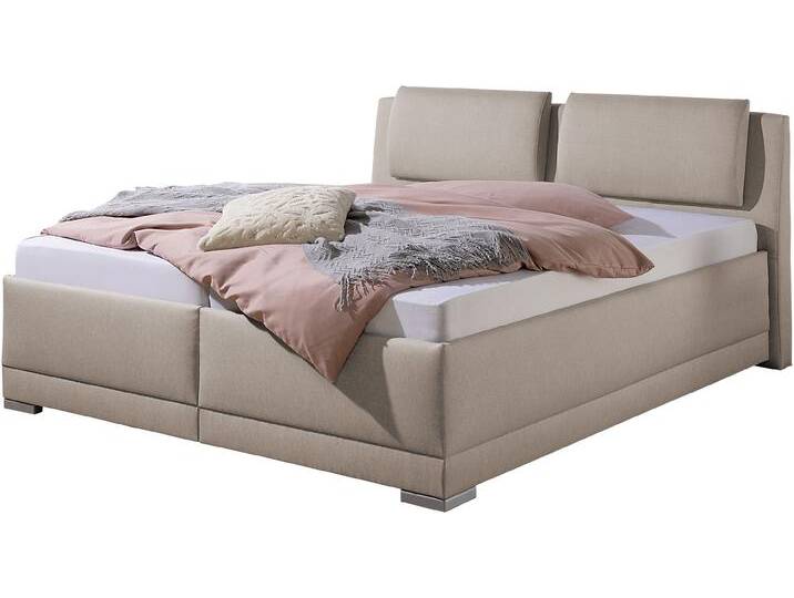 Polsterbett MAINTAL Oderzo , grau (taupe), B:192cm L:230cm, Struktur (100% Polyester), Betten, inkl. Bettkasten, Kopfteilverstellung, Matratzen in H2 oder H3 wählbar von Maintal