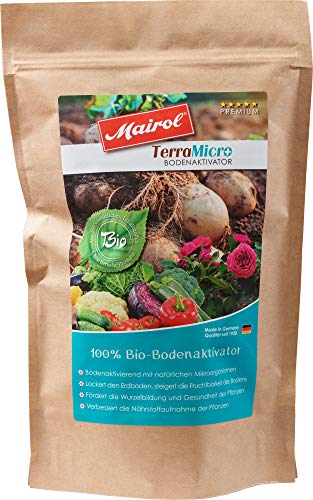 Mairol TerraMicro 100% Bio Bodenaktivator mit Microorganismen, Pulver 450 g mit Messlöffel von Mairol