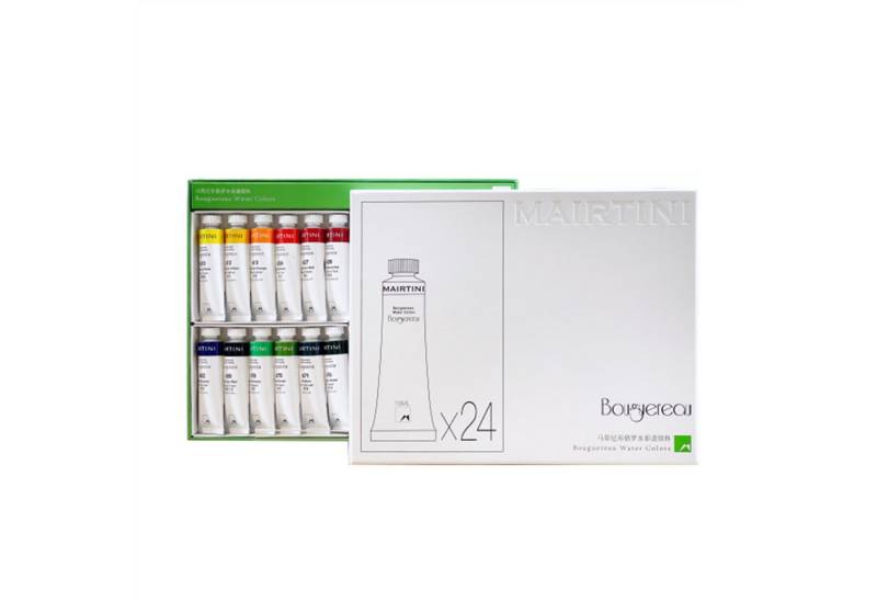 Mairtini Aquarellfarbe Bouguereau Künstler Set 24 Farben x 8 ml oder 15 ml, Intensive, lichtechte Farben für beeindruckende Kunstwerke von Mairtini