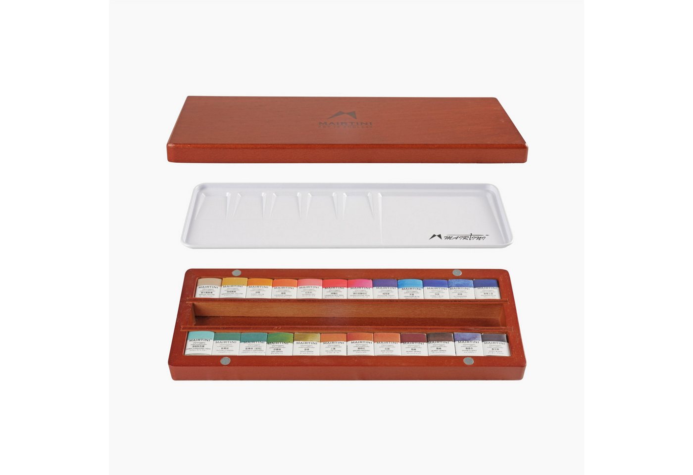 Mairtini Aquarellfarbe Set - Premium 12 / 24 / 36 Farben in halben Näpfchen, Hochwertige Profi-Farben in eleganter Metall- oder Holzbox Mairtini Aquarellfarbe Set - Premium 12 / 24 / 36 Farben in halben Näpfchen, Hochwertige Profi-Farben in eleganter Metall- oder Holzbox von Mairtini