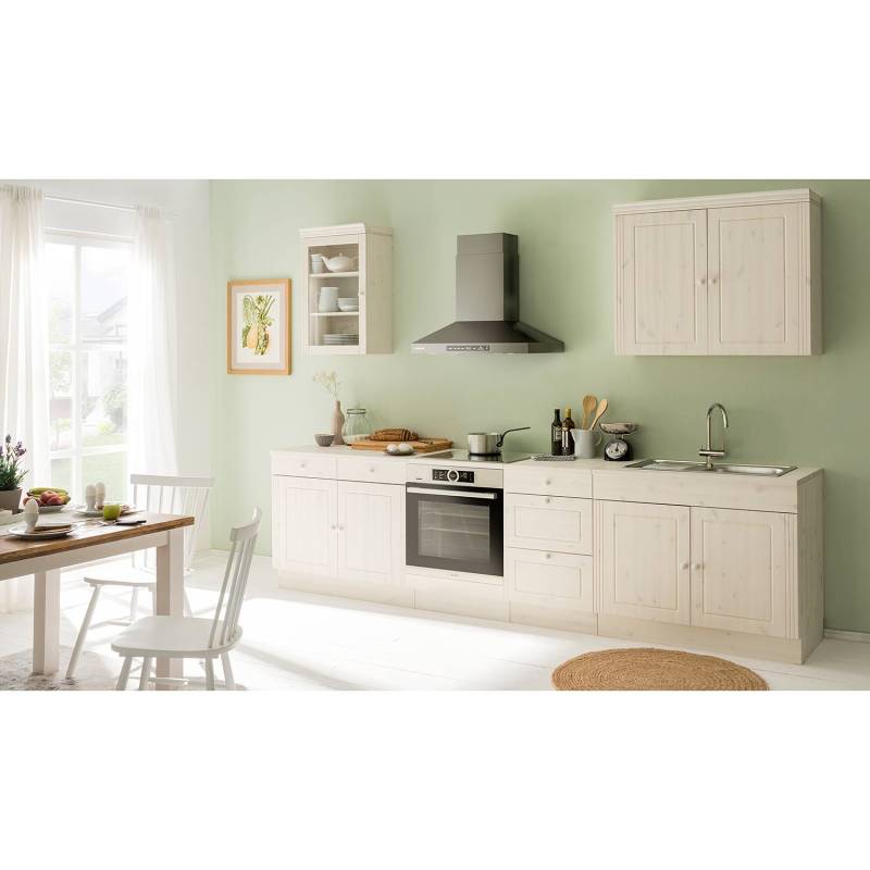 home24 Massiver Hängeschrank Typ B 100 x 80 x 30cm Weiß/Kiefer Weiß von home24