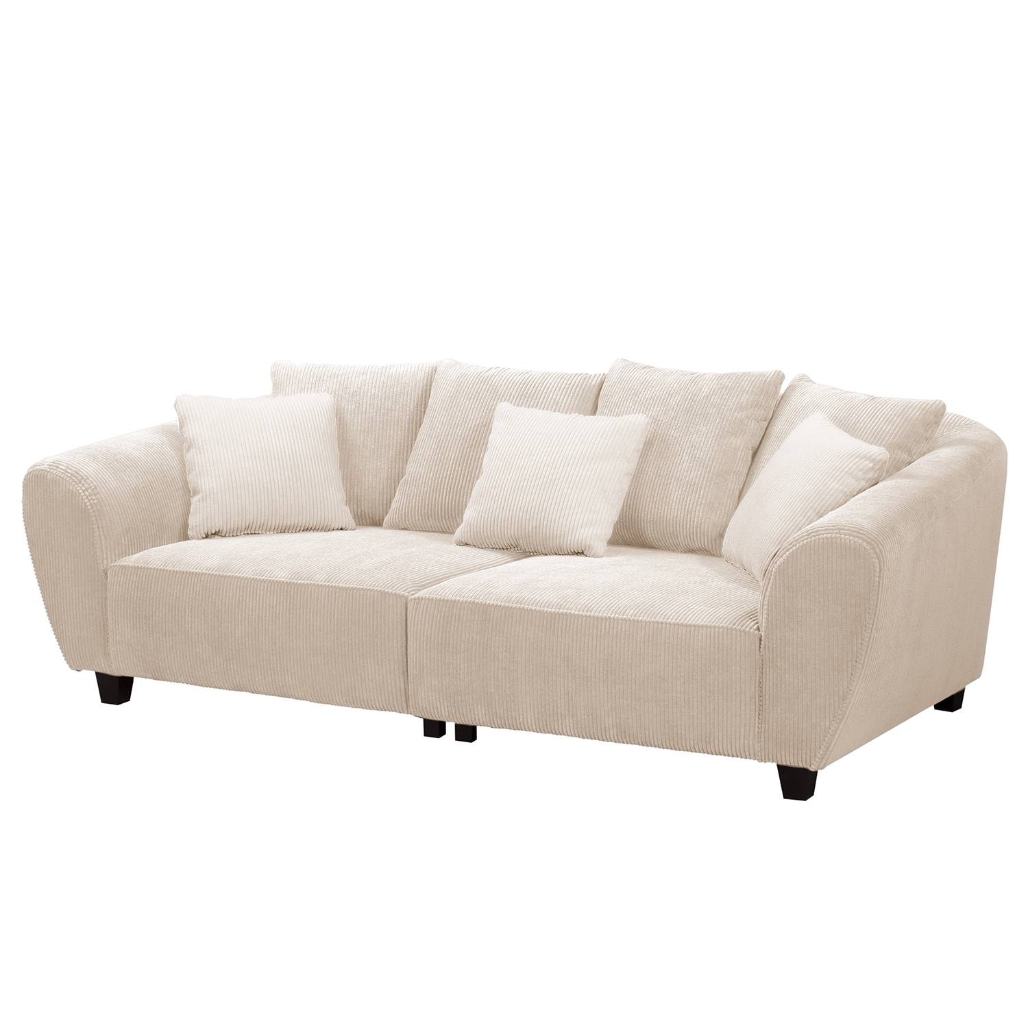 Maison Belfort Bigsofa Elora II Creme Cord 220x80x117 cm von Maison Belfort