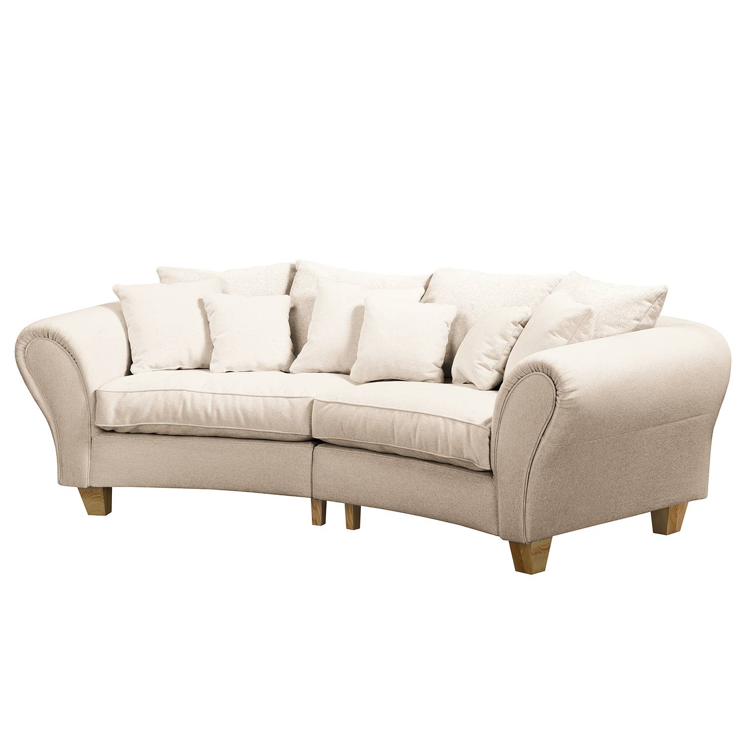 Maison Belfort Bigsofa Kingswood Creme Webstoff 227x95x108 cm von Maison Belfort