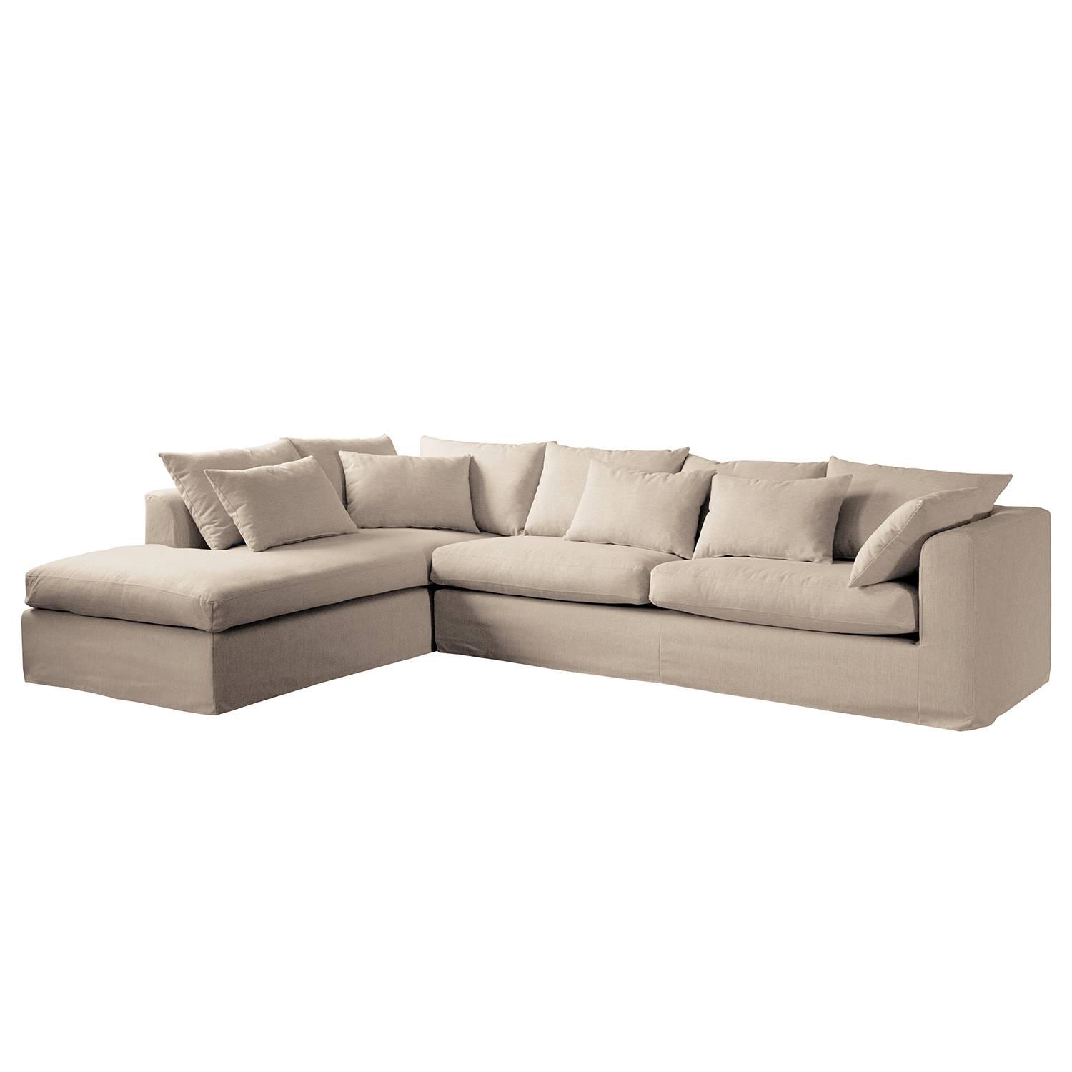 Maison Belfort Ecksofa Breves Beige Flachgewebe 299x90x213 cm von Maison Belfort