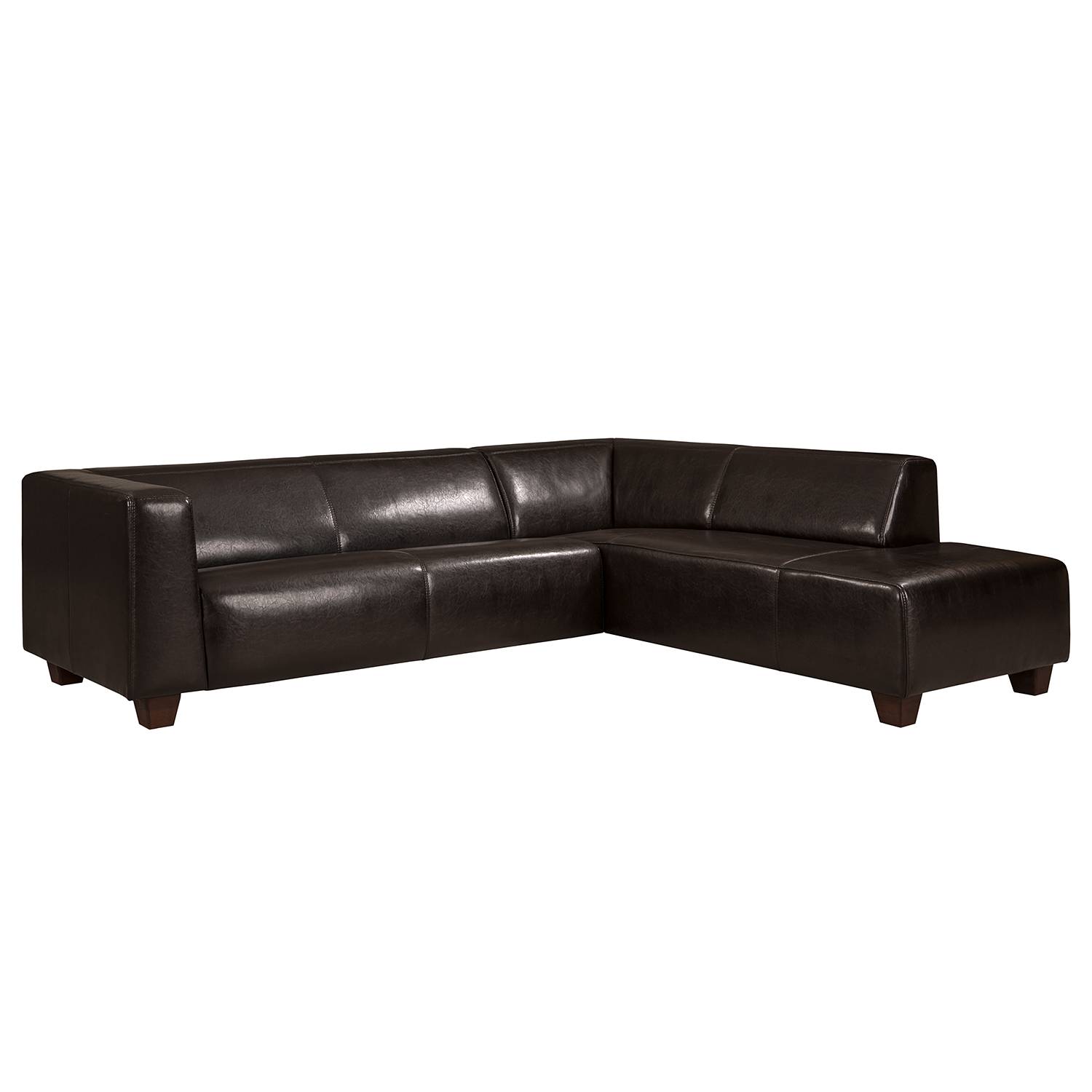 Maison Belfort Ecksofa Nespolo Dunkelbraun Echtleder 260x67x207 cm von Maison Belfort