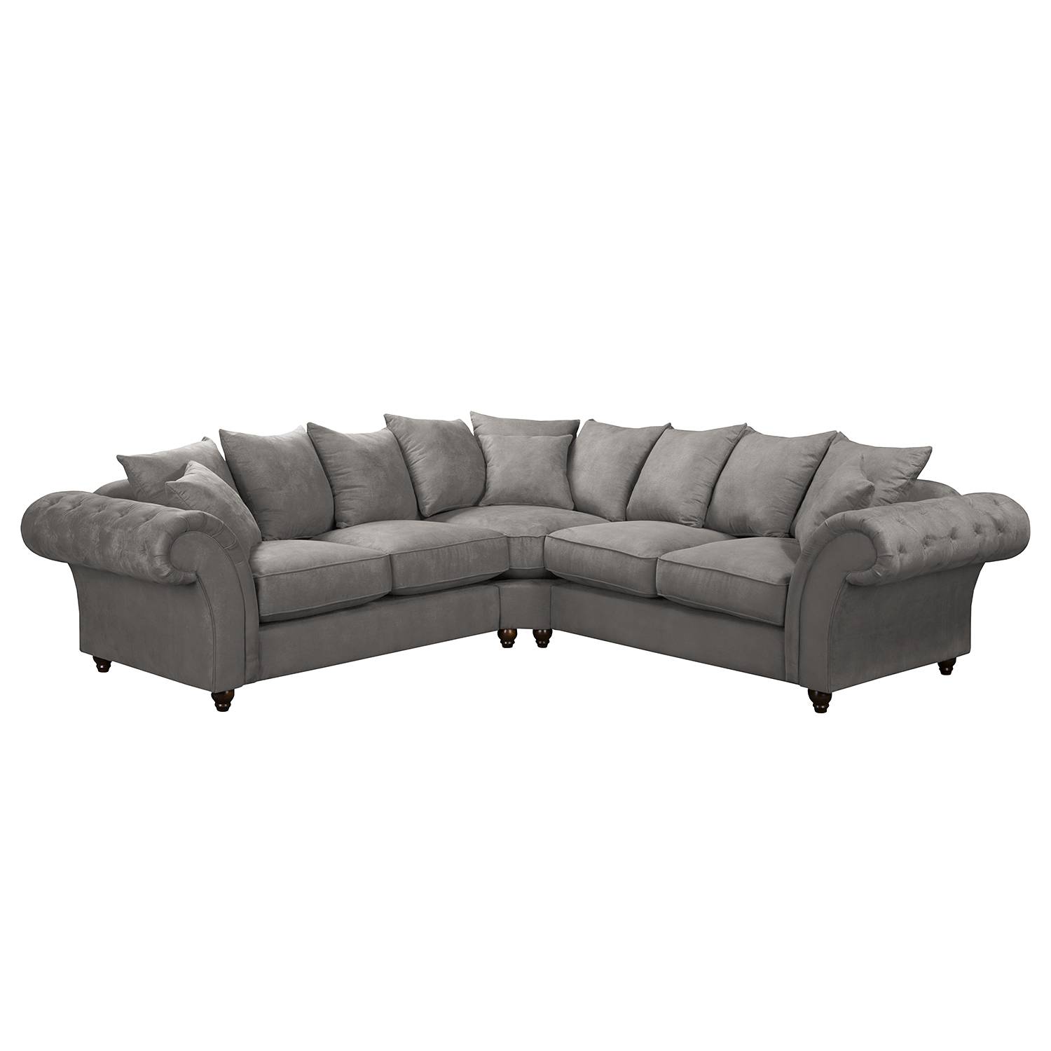 Maison Belfort Ecksofa Pacoa Dunkelgrau Microfaser 271x90x271 cm von Maison Belfort