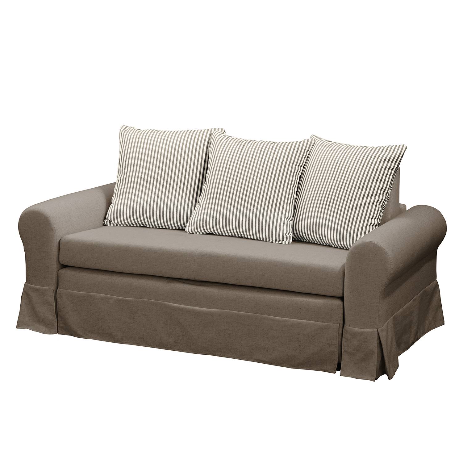 Maison Belfort Schlafsofa Latina XV Taupe Webstoff 185x90x90 cm mit Schlaffunktion und Bettkasten von mooved