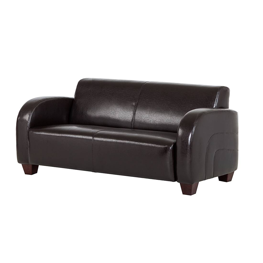 Maison Belfort Sofa La Habana 2-Sitzer Dunkelbraun Kunstleder 157x80x92 cm (BxHxT) Landhaus von Maison Belfort