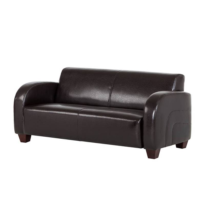 Maison Belfort Sofa La Habana 3-Sitzer Dunkelbraun Kunstleder 186x80x92 cm (BxHxT) Landhaus von Maison Belfort