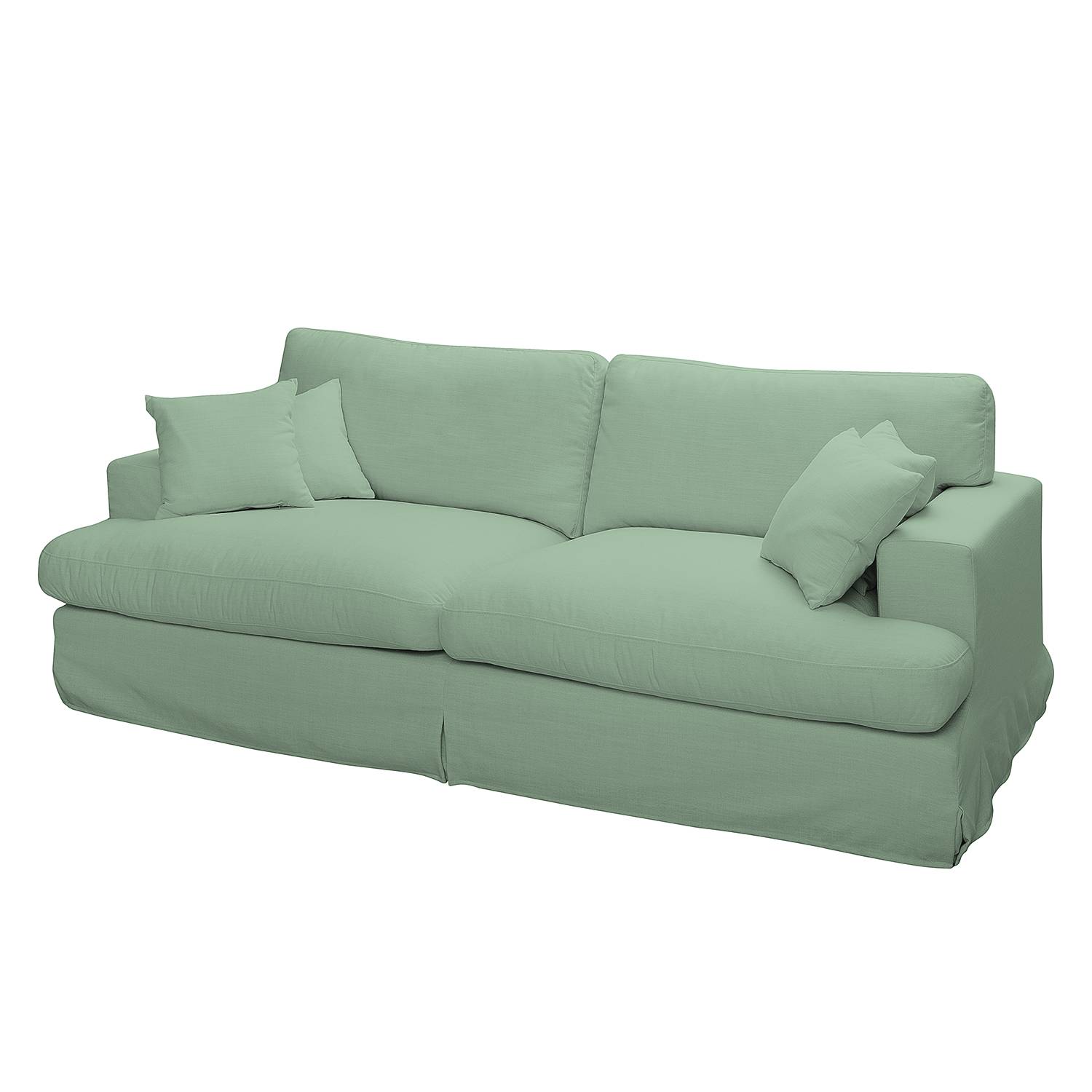 Maison Belfort Sofa Mormès 3-Sitzer Babyblau Webstoff 229x95x105 cm (BxHxT) Landhaus von Maison Belfort