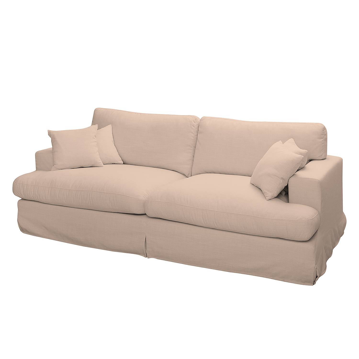 Maison Belfort Sofa Mormès 3-Sitzer Pastellapricot Webstoff 229x95x105 cm (BxHxT) Landhaus von Maison Belfort