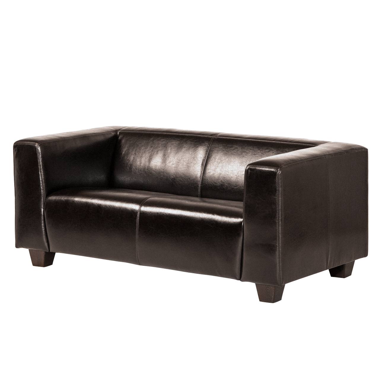 Maison Belfort Sofa Nespolo 2-Sitzer Dunkelbraun Kunstleder 170x69x86 cm (BxHxT) von Maison Belfort