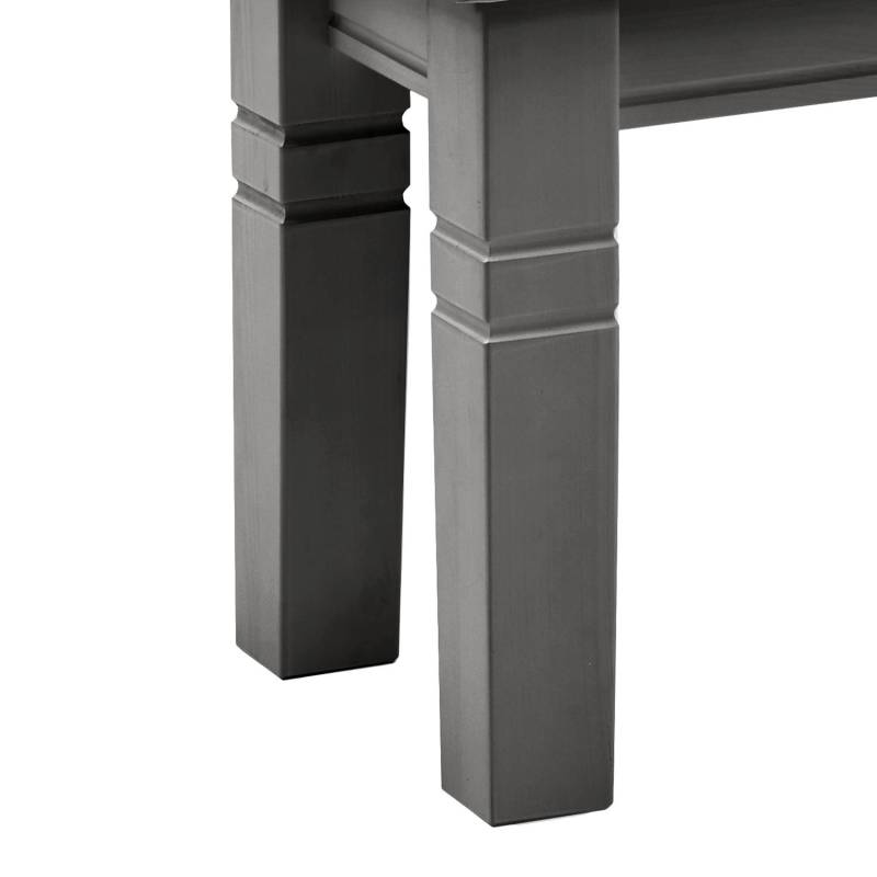 home24 Sitzbank 130 x 46 x 40cm Braun/Grau/Kiefer Grau/Kiefer Laugenfarbig von home24
