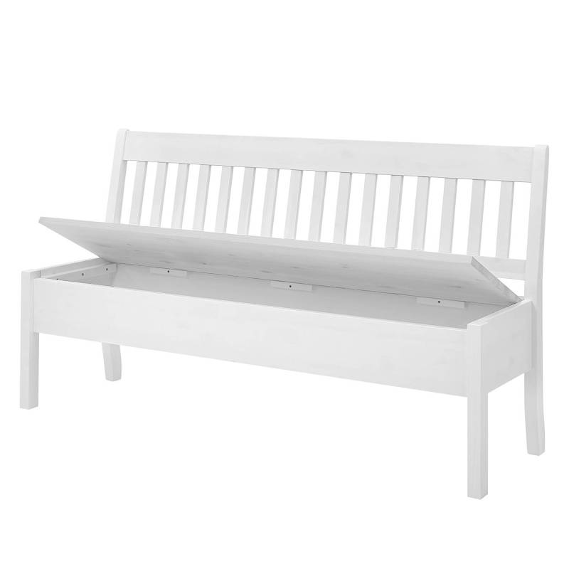 home24 Sitzbank Boston I 169cm Weiß/Kiefer Weiß von home24
