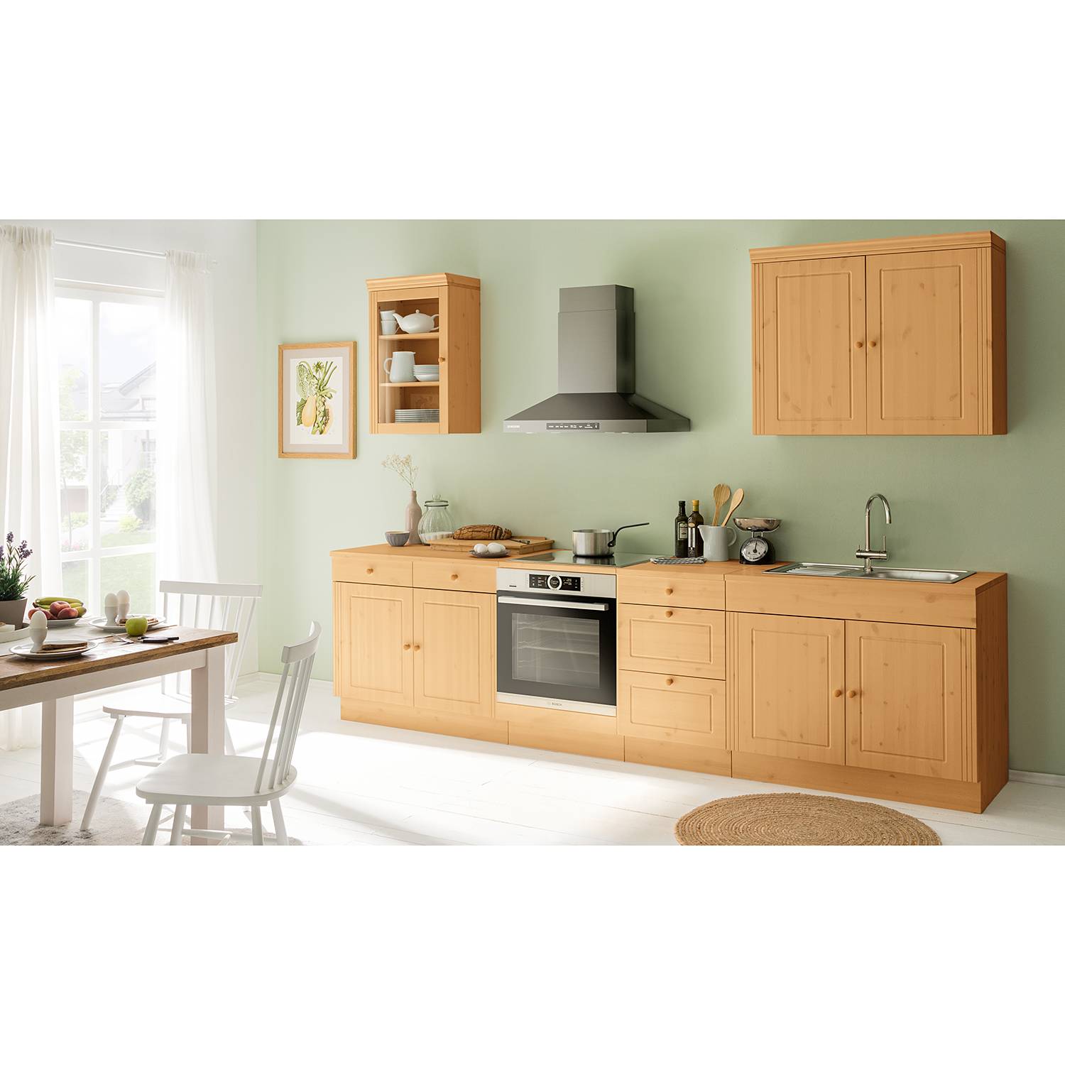 home24 Massiver Unterschrank Typ C 50 x 85 x 60cm Braun/Kiefer Natur gebeizt & gewachst von home24